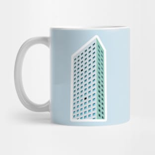 Building Skyscraper in Cityscape Sticker design vector. City Business Tower sticker design vector illustration. Mug